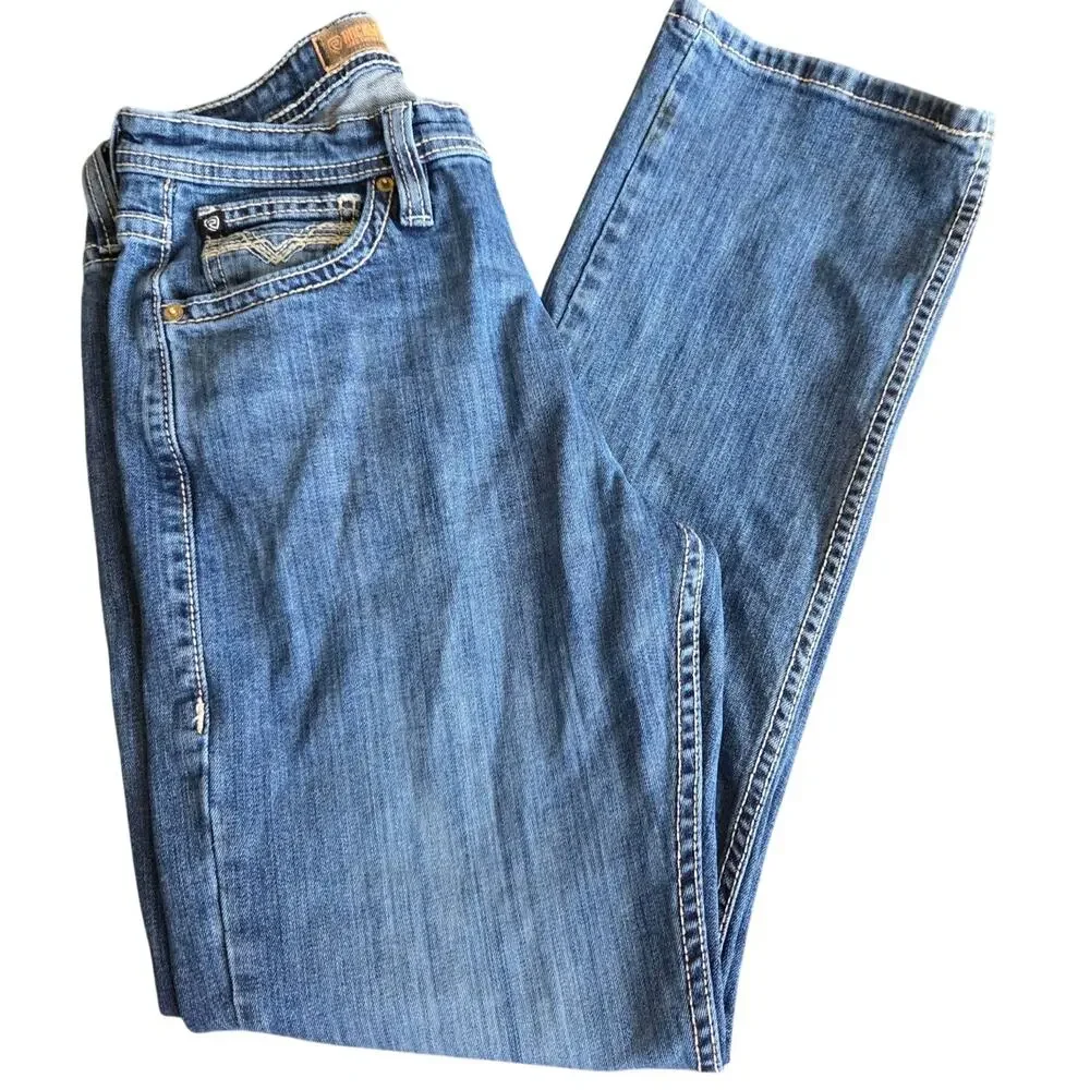 Rock&Roll denim Double Barrel Stackable relaxed mens bootcut jeans 30X30